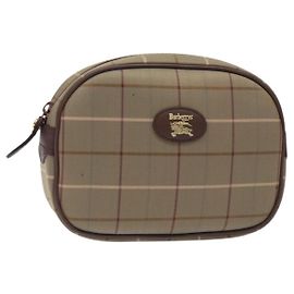 Pochette de lona con estampado Nova Check de Burberry Beige