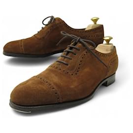 Autre Marque SCARPE EDWARD GREEN 202 CAMOSCIO 7.5E 41.5 SCARPA OXFORD CON CALZATORE Cammello
