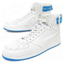 TÊNIS ALTO LOUIS VUITTON RIVOLI 8 42 COURO BRANCO Branco