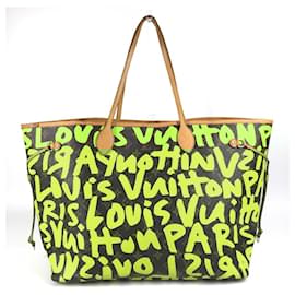 Louis Vuitton-Louis Vuitton Monogram Graffiti Neverfull GM-Brown,Green,Light green