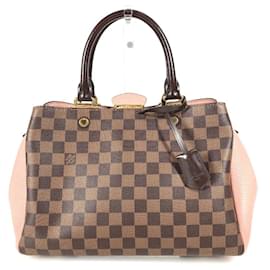 Louis Vuitton-Louis Vuitton Damier Brittany Tote Bag-Brown,Pink,Other,Damier ebene