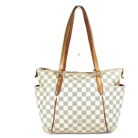 Louis Vuitton-Louis Vuitton Damier Azur Totally PM Tote Bag-White,Other,Yellow