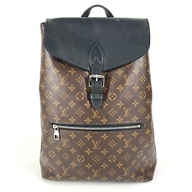 Louis Vuitton Monogram Macassar Parc Backpack Brown Black Other