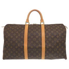 Sac Boston Keepall 50 Monogram Louis Vuitton Marron