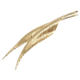 Christian Dior Vintage metal com penas Dourado