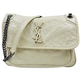 Niki Saint Laurent Shoulder Bag Eggshell