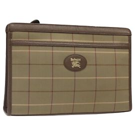 Pochette de lona con estampado Nova Check de Burberry Beige