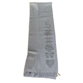Bufanda Chanel de cachemira gris Gris