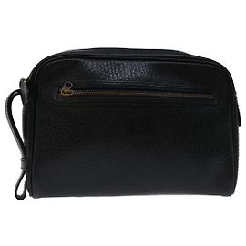 Burberry Leder-Zip-Clutch Schwarz