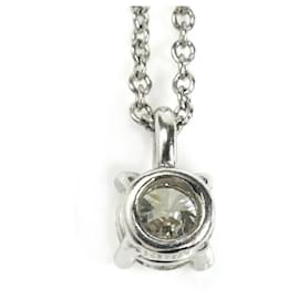 Tiffany & Co-Colar de diamante solitário em platina Tiffany & Co.-Outro