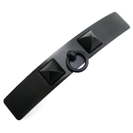 Hermès HERMES Aluminum Crewe Medor GM Barrette Black