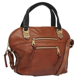 Chloé Chloe Angie Tote Leather Medium Brown