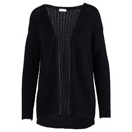Cardigan long universitaire noir à chaîne Saint Laurent Noir