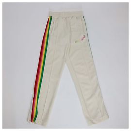 Palm Angels Cream Rainbow Side Stripe Detail Track Pants Other Cream