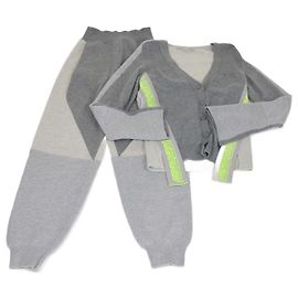 Stella Mc Cartney Set Cardigan e Pantaloni Jogger con Logo Grigio Stella McCartney Grigio