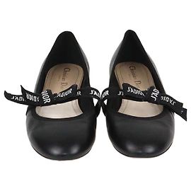 Sapatilhas J'Adior em couro preto Christian Dior Preto