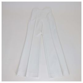 Elisabetta Franchi White Polyester Wide Leg Pants White