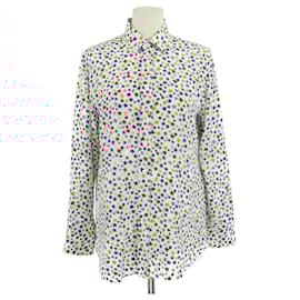 Saint Laurent-Saint Laurent Paris Multicolor Star Printed Silk Long Sleeve Button Front Shirt-Multiple colors