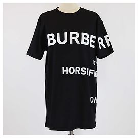 Camiseta XL de algodón con estampado Horseferry negro/blanco de Burberry Negro Blanco