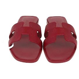 Sandalias Oran Epsom Rosa Frambuesa de Hermès Otro
