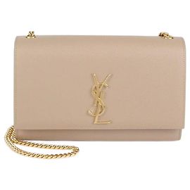 Saint Laurent Beige Leather Medium Kate Shoulder Bag Beige