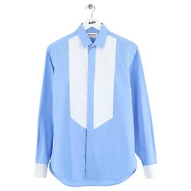 Saint Laurent Camisa de algodón azul Azul