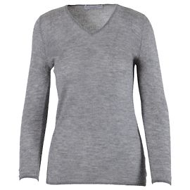 Pull en cachemire gris V à col V Brunello Cucinelli Gris