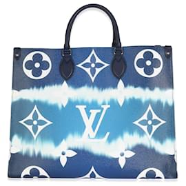Louis Vuitton-Louis Vuitton Blue Monogram Escale Canvas Onthego GM-Blue