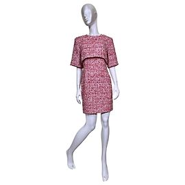 Sandro Tweed Minikleid rot Weiß Rot