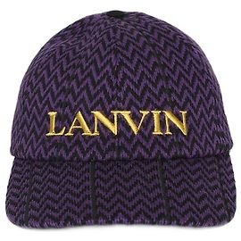 Cappellino Lanvin X Future Viola Nero Giallo Cotone Nero Porpora Giallo