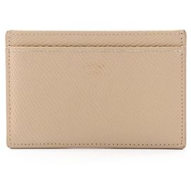 Céline Celine Beige Leather Card Case Beige