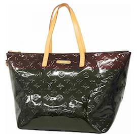 Louis Vuitton-Louis Vuitton Amarante Vernis Bellevue GM Tote Bag-Dark red