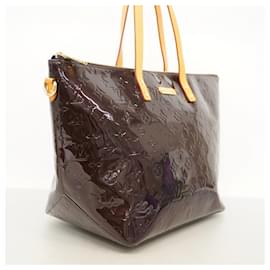 Louis Vuitton-Louis Vuitton Amarante Vernis Bellevue GM Tote Bag-Dark red