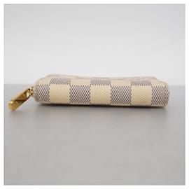 Louis Vuitton-Louis Vuitton Damier Azur Zippy Coin Purse N63069 White-White