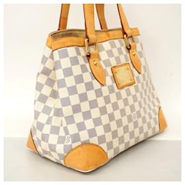 Louis Vuitton-Louis Vuitton Damier Azur Hampstead PM Tote Bag-White