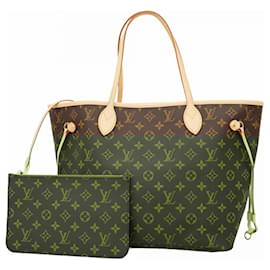 Louis Vuitton-Louis Vuitton Monogram Neverfull MM Tote Bag M46987-Brown,Fuschia