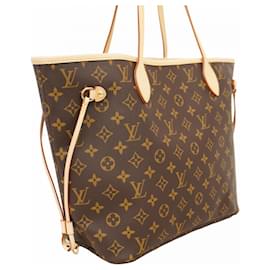 Louis Vuitton-Louis Vuitton Monogram Neverfull MM Tote Bag M46987-Brown,Fuschia