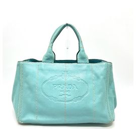 Prada BN1872 Blaue Canapa Tote Tasche Blau
