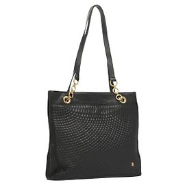 Bally Vintage Tote Bag Leather Black