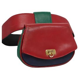 Salvatore Ferragamo Gancini waist bag Leather Red