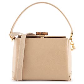 Borsa a Spalla Old Bamboo di Gucci Beige
