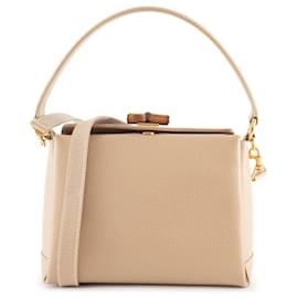 Gucci-Gucci Old Bamboo Shoulder Bag-Beige