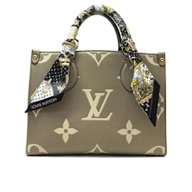 Louis Vuitton-Louis Vuitton Monogram Empreinte On-the-Go PM Handbag-Grey