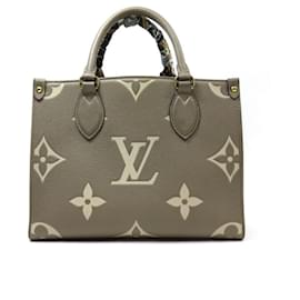 Louis Vuitton-Louis Vuitton Monogram Empreinte On-the-Go PM Handbag-Grey
