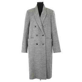 Bash Cappotto in lana grigia Grigio