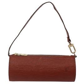 Pochette Soufflot en cuir Epi Louis Vuitton Marron