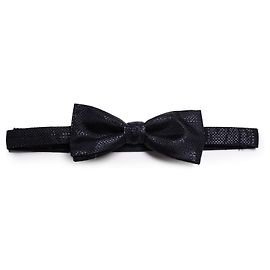 Saint Laurent, black shiny structure bow tie Black