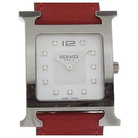 Orologio Hermès Heure H Quadrante Conchiglia Diamanti Altro