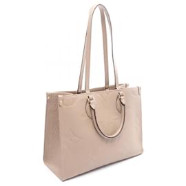 Louis Vuitton-Louis Vuitton On the Go MM Tote Bag-Beige,Grey