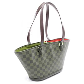 Louis Vuitton-Louis Vuitton Manosque PM Tote Bag-Brown,Damier ebene